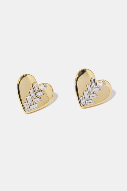 Heart Shaped Stud Earrings