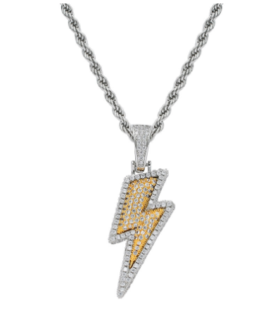 Crystal Iced Out Lightning Necklaces