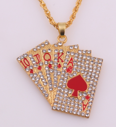 Playing Cards Pendants Chain