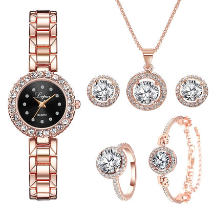 Crystal Watch Set For Women