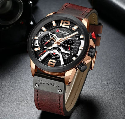 Military Inspired Leather Watch