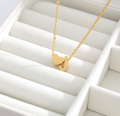 Heart Initial Necklaces