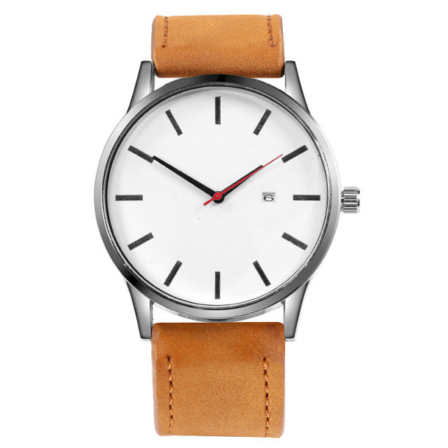 Leather Quartz Watch For Men