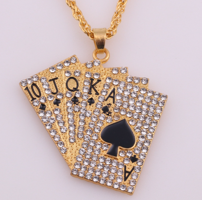 Playing Cards Pendants Chain