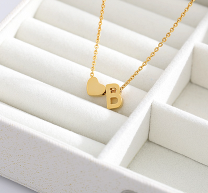 Heart Initial Necklaces