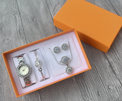 Crystal Watch Set For Women