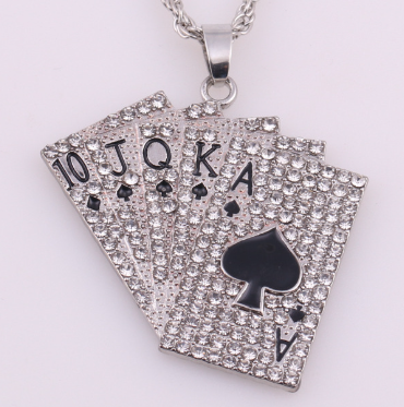 Playing Cards Pendants Chain