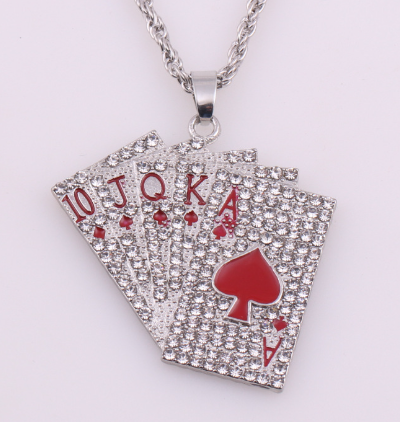 Playing Cards Pendants Chain