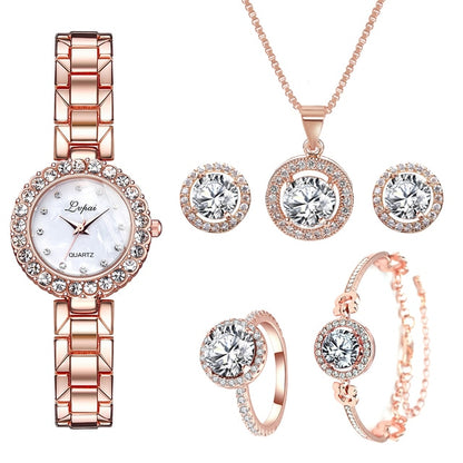 Crystal Watch Set For Women