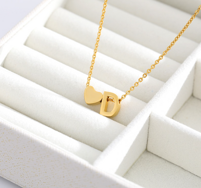 Heart Initial Necklaces