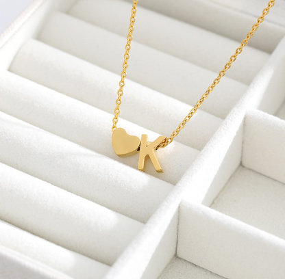 Heart Initial Necklaces