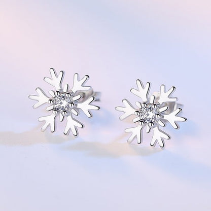 Snowflake Stud Earrings