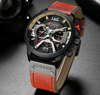 Military Inspired Leather Watch