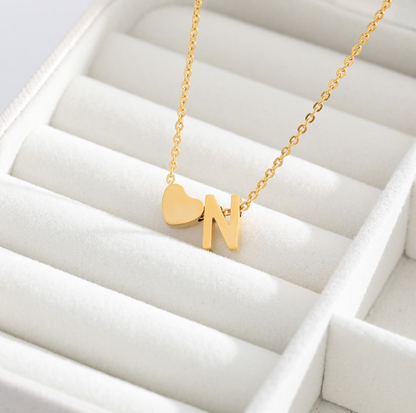 Heart Initial Necklaces