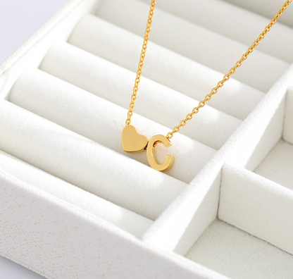 Heart Initial Necklaces