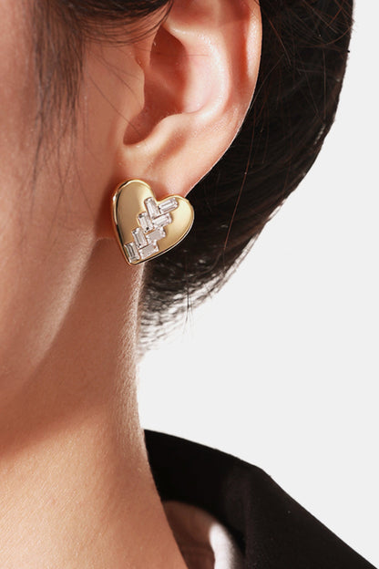 Heart Shaped Stud Earrings