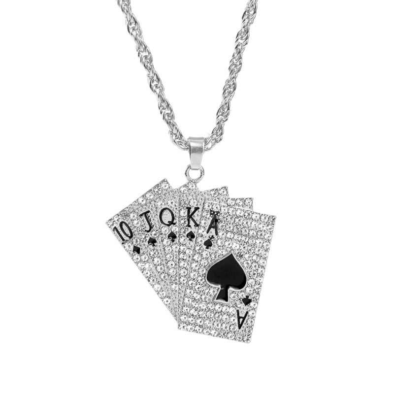 Playing Cards Pendants Chain