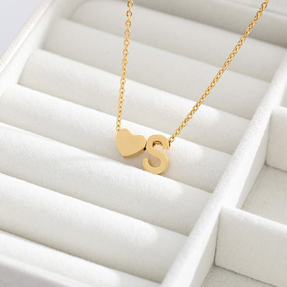 Heart Initial Necklaces