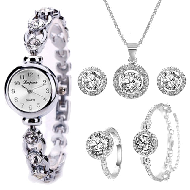 Crystal Watch Set For Women