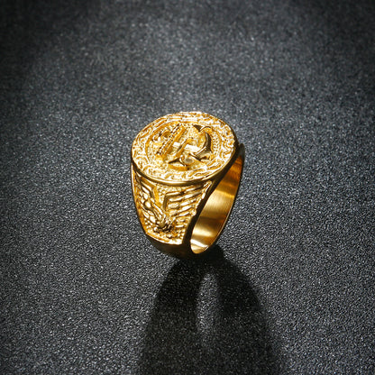 Gold & Silver Stainless Steel Ring