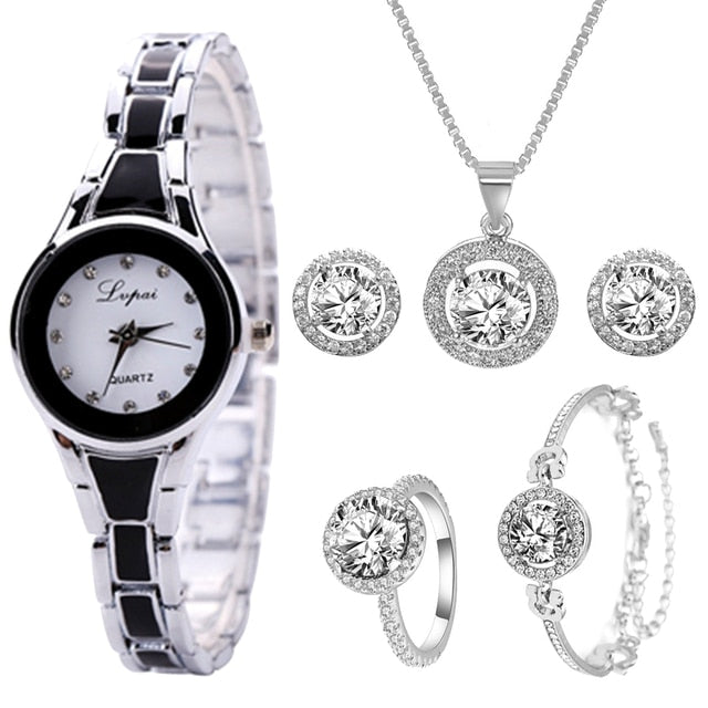 Crystal Watch Set For Women