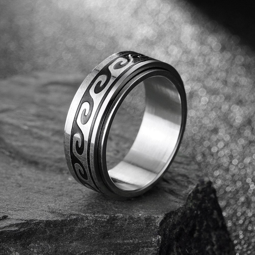 Rotatable Wave Design Rings