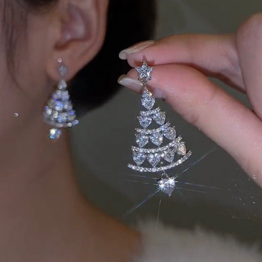 Christmas Tree Swarovski Gemstone Earrings