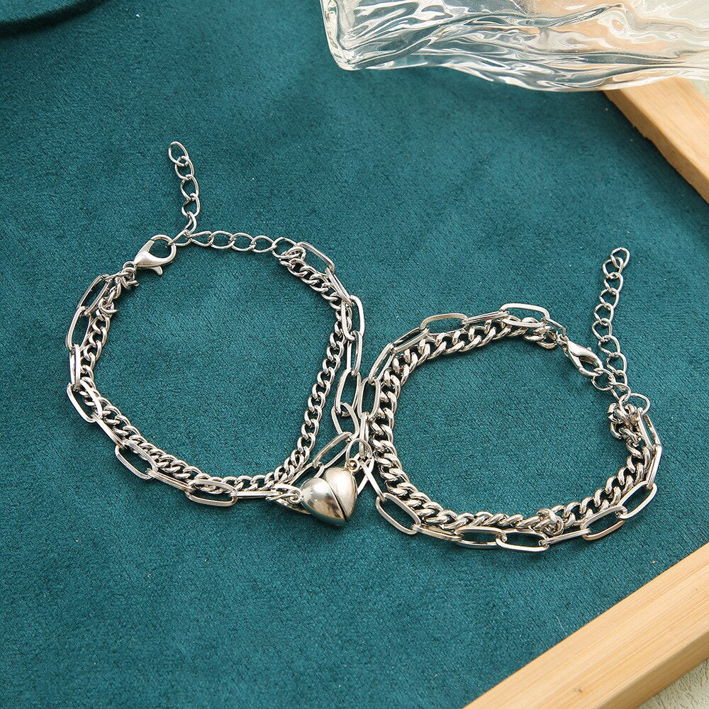 Heart Halves Magnetic Couple Bracelets (20% Valentine's Discount)