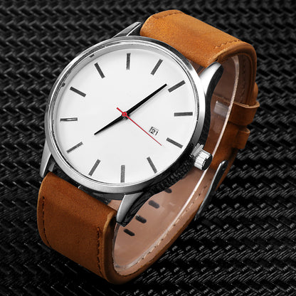 Leather Quartz Watch For Men