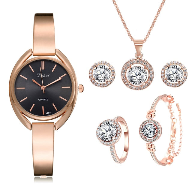 Crystal Watch Set For Women