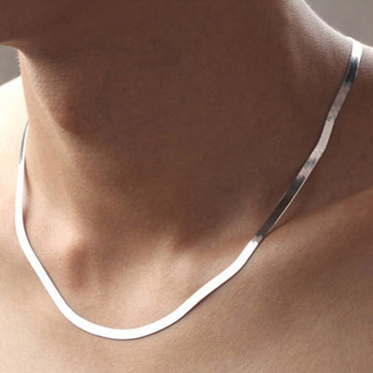 Platinum Plated Snake Chain Necklace