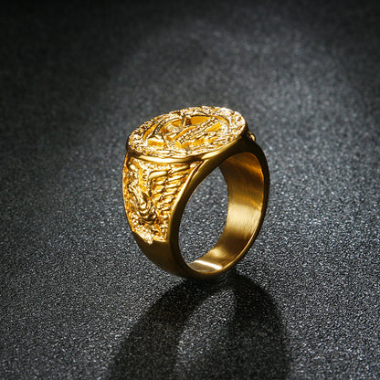 Gold & Silver Stainless Steel Ring