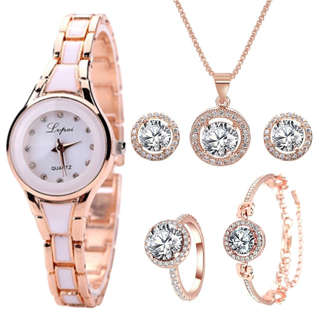 Crystal Watch Set For Women